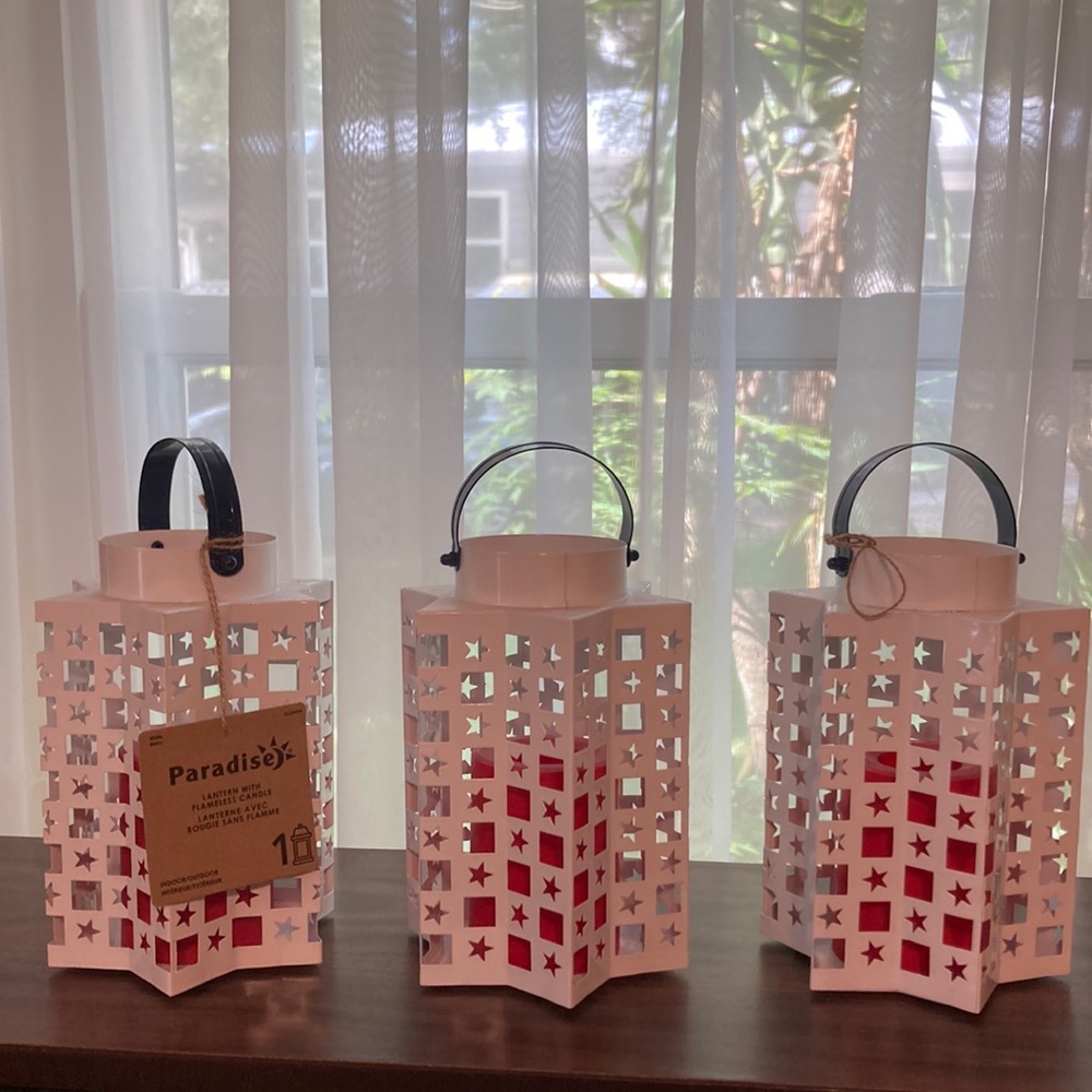 Set of 3 patio lanterns